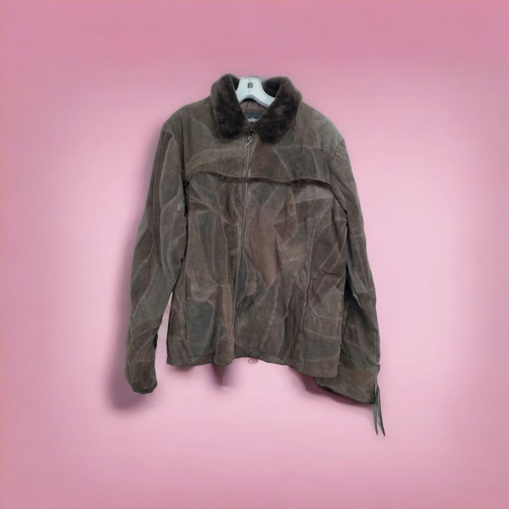 LEATHER WORKS NWT WOMENS SIZE 3XL SUEDE LEATHER PATCHWORK JACKET COAT
